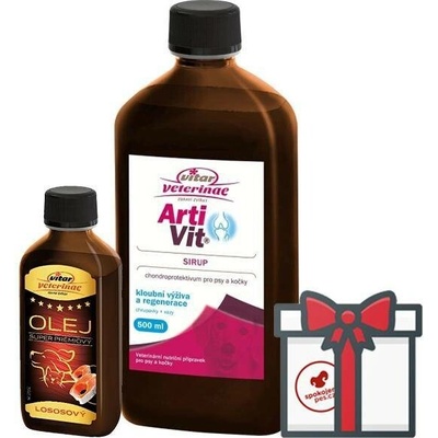 Vitar Veterinae ArtiVit sirup 500 ml lososový olej 200 ml