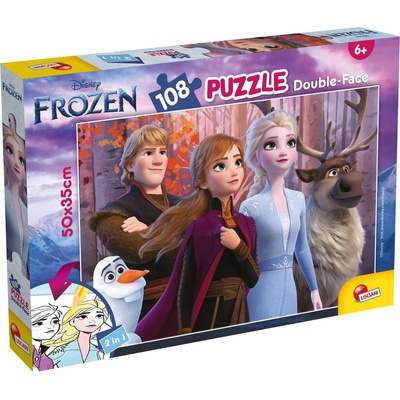 Lisciani Двулицев пъзел Lisciani за оцветяване от 108 части - Замръзналото кралство 2 (91614)