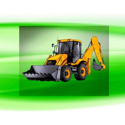 JCB 3CX DTF nažehlovačka 19x11cm