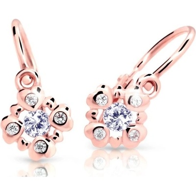 Cutie Diamonds dětské náušnice z růžového zlata s diamanty C2253-10-10-X-4-D