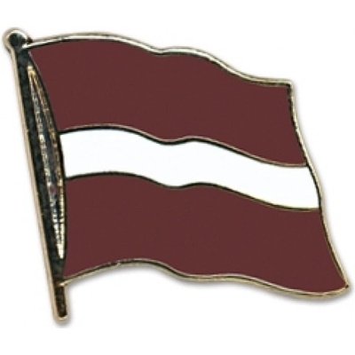 Odznak (pins) 20mm vlajka Lotyšsko - farebný