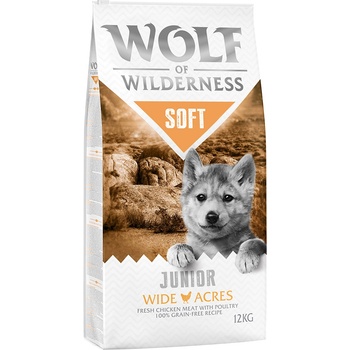 Wolf of Wilderness Junior Soft Wide Acres kuřecí 2 x 12 kg