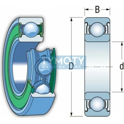 EZO S 681X-2Z (W 638/1,5-2Z) nerezové guľkové ložisko