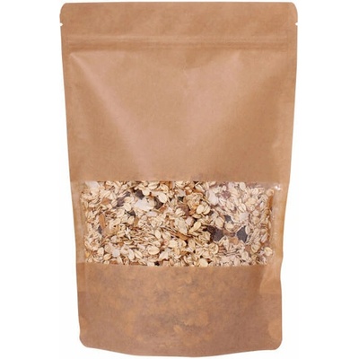 Doypack sáček 200*300 mm, 2000 ml, s menším okénkem, papírový, 100 ks