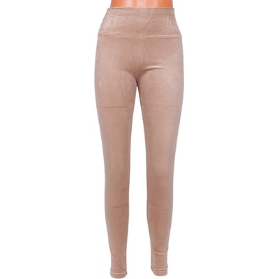 Дълъг плюшен клин в бежово