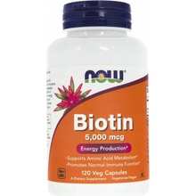 Now Foods Biotin extra silný 10 000 mcg 120 rostlinných kapslí