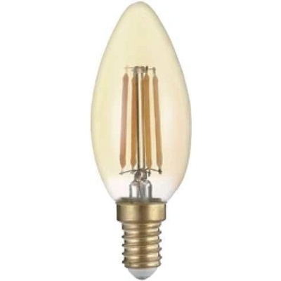 Optonica LED žárovka 4W COB Filament Golden Glass candle E14 400lm ULTRA Teplá bílá