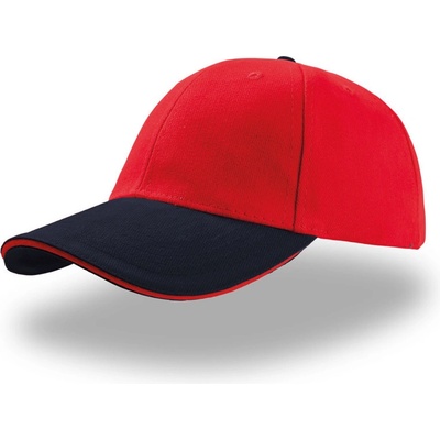 Atlantis Headwear Liberty Sandwich 6 panelová COT33000544399 red/navy/re Červená/navy