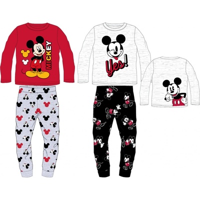 Chlapčenské pyžamo Mickey Mouse 5204A519 červená šedý melír