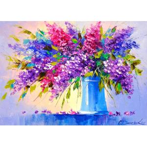 Enjoy - Puzzle Bouquet of Lilacs in a Vase 1000 - 1 000 piese