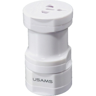 USAMS Преходник Usams CC003 Universal Plug, 100-250V, 10A, бял (TA02)
