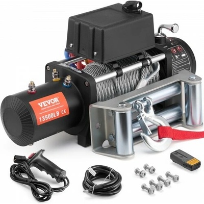 VEVOR Elektrický naviják 6123,5 kg ocelové lano vodotěsné dálkové ovládání IP65