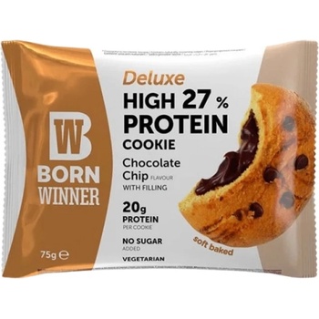 Image 1 of Born Winner Deluxe 27% High Protein Cookie [75 грама] Шоколад с парченца