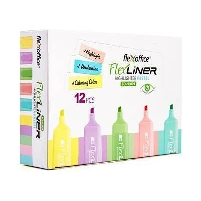 Flexoffice 12 pastelových barev OW-0031
