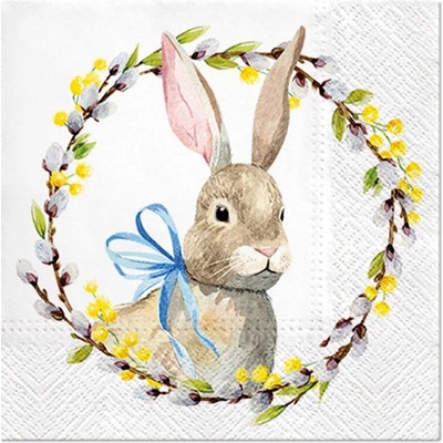 PAW ubrousky L Rabbit with Catkins 33x33cm