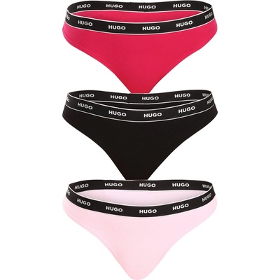 Hugo Boss 3PACK dámske tangá viacferbná 50480150 981