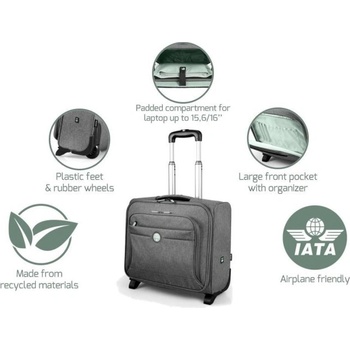 PORT DESIGNS YOSEMITE ECO TROLLEY 15,6" taška na kolečkách, šedá