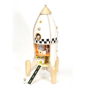 Classic World Дървена играчка с активности - Космическа ракета (cw50528)