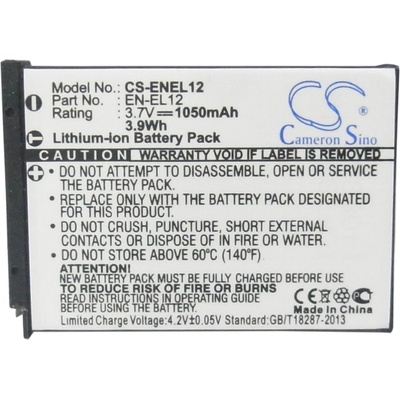 Cameron sino Батерия за апарат NIKON EN-EL12 Li-Ion 3.7V 1050mAh Cameron Sino (CS-ENEL12)