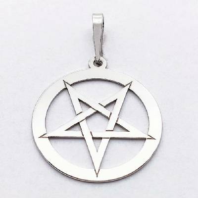 Zlato minerály Stříbrný přívěsek pentagram SP5983mn