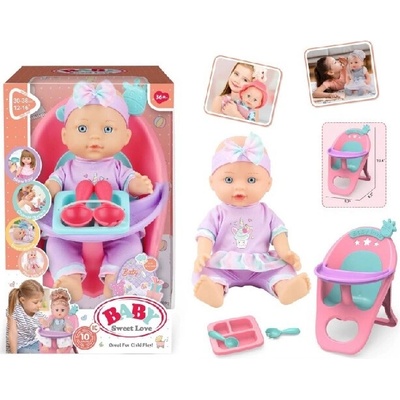 Baby Sweet Love bábika bábätko so stoličkou
