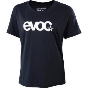 Evoc Дамска фланелка с къс ръкав за колоездене Evoc Women's T-Shirt Logo T-shirt - Black / White (156-2729-0211)