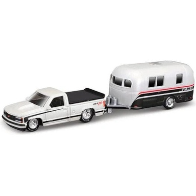 Maisto - Дизайн Tow & Go, 1993 Chevrolet 454 SS Pick-up Camper Trailer, 1: 64