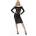 Noir Handmade F284 Leopard Flock Midi-Dress with Long Sleeves L