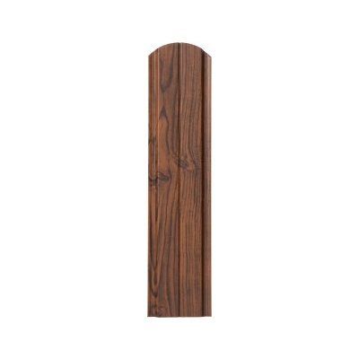 Covernit Plechová plotovka Spazio oblá 125 cm 125 x 115 x 09 cm ořech