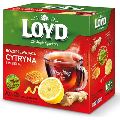 Loyd HOT Tea zázvor citrón med 20 x 2 g