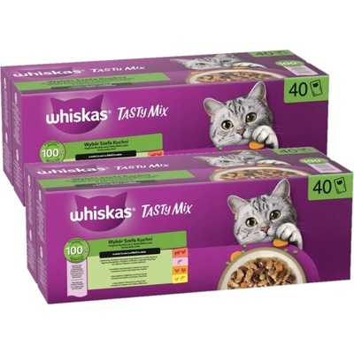 WHISKAS TASTY MIX Chef's Choice v omáčke 80 x 85 g