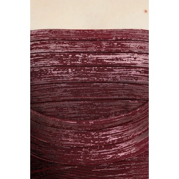 Herve Leger Рокля Herve Leger Gemma в бордо дълга с кройка по тялото HFL8503778 (HFL8503778)