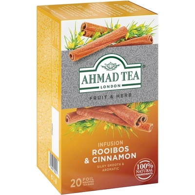Ahmad Tea Rooibos & Cinnamon čaj rooibos skořice příchuť Rooibos & Cinnamon 20 x 1,5 g
