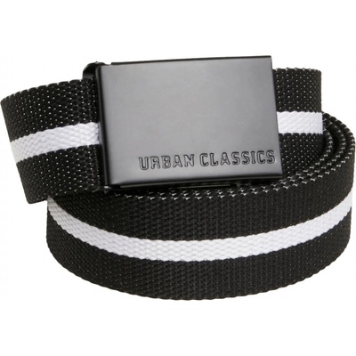 Urban Classics opasek textilní Canvas černý-bílý