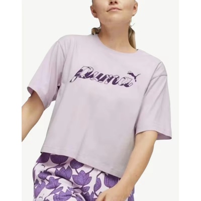 PUMA Essential+ Blossom Short Graphic Tee Purple