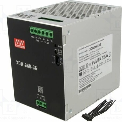 MEAN WELL XDR-960-36 Napájecí zdroj: spínaný; na lištu DIN; 960W; 36VDC; 0÷26,6A; OUT: 1