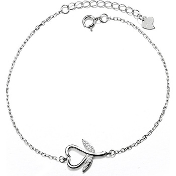 DELIS Сребърна гривна, jw654, модел "роза", с родиево покритие (jw654)