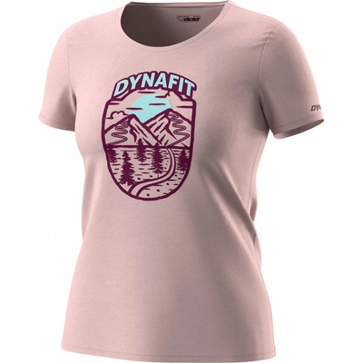 Dynafit lyžařské tričko GRAPHIC CO W S/S TEE HORIZON 2023/2024 pale rose/