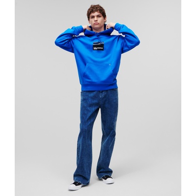 Karl Lagerfeld Jeans KLJ Logo Hoodie modrá