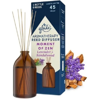 Glade Aroma difuzér s vůní levandule a santalového dřeva Aromatherapy Reed Moment of Zen 80 ml