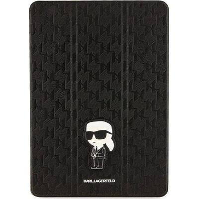 Karl Lagerfeld iPad 10,2" Folio Magnet Allover Cover černý Saffiano Monogram Ikonik KLFC10SAKHPKK