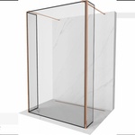 Mexen Kioto самостоятелна душ кабина 130 x 30 x 30 см, черна рамка, розово злато - 800-130-030-222-60-70-030 (800-130-030-222-60-70-030)
