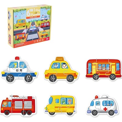 HARAHU Детски дървени пъзели - Traffic KP22046 (22046)