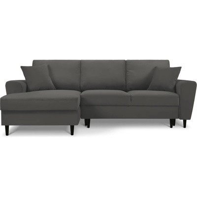 Cosmopolitan Design Тъмносив разтегателен ъглов диван с място за съхранение от рипсено кадифе (ляв ъгъл) Kyoto - Cosmopolitan Design (COS_LCF_72_F1_KYOTO7)