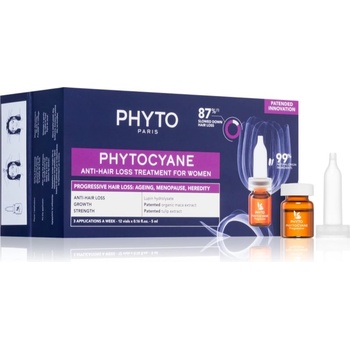 PHYTO Phytocyane Anti-Hair Loss Treatment For Women целенасочена грижа против косопад за жени 12x5ml