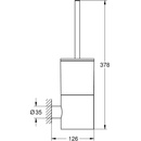 GROHE Atrio Souprava na čištění toalety, sklo kartáčovaný Hard Graphite 40314AL3