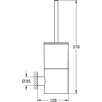 GROHE Atrio Souprava na čištění toalety, sklo kartáčovaný Hard Graphite 40314AL3