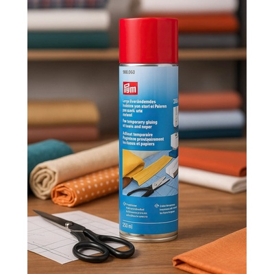 PRYM Lepidlo na textil ve spreji 968 061, dočasné spojení, bezbarvé, 250 ml