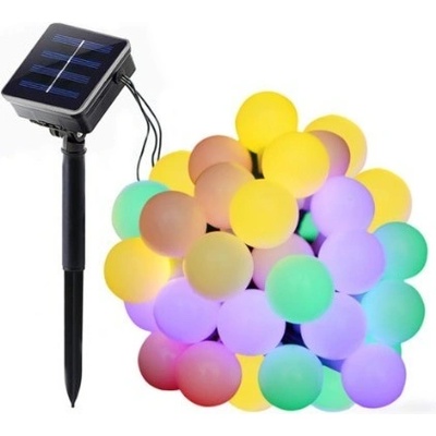 DZL Solární světelný řetěz 40 LED Firefly koule různé barvy Barva: Studená bílá