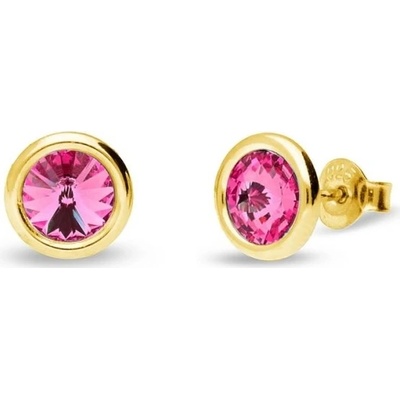 Spark růžové stříbrné pozlacené se Swarovski Elements Tiny Bonbon Studs KRG1122SS29R Rose